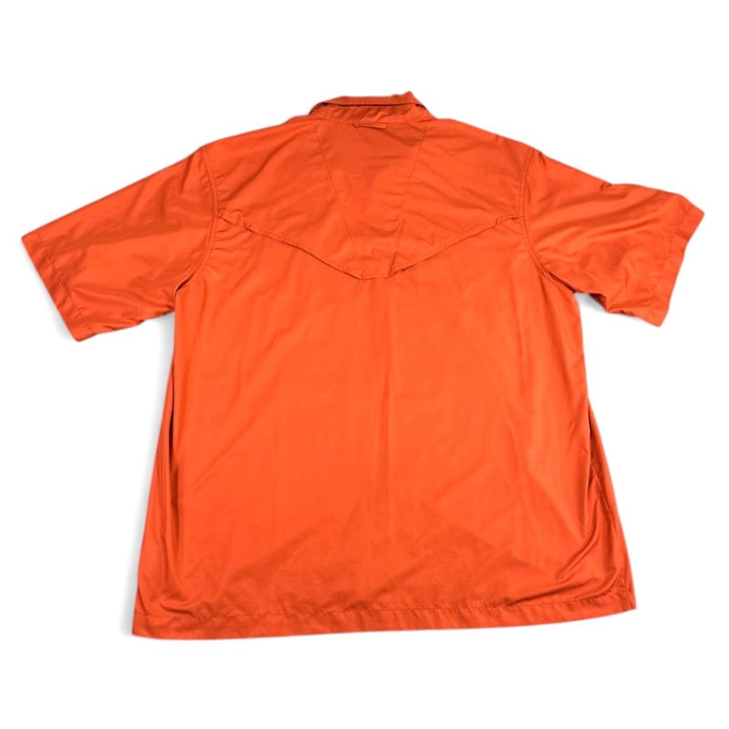 Vintage SpiderWire Fishing Shirt Adult XL Orange Outdoor Promo Shirt Sleeved Short Button-Up Pocketed Breathable Lightweight Polyester Mens Size US XL / EU 56 / 4 - 3 Thumbnail