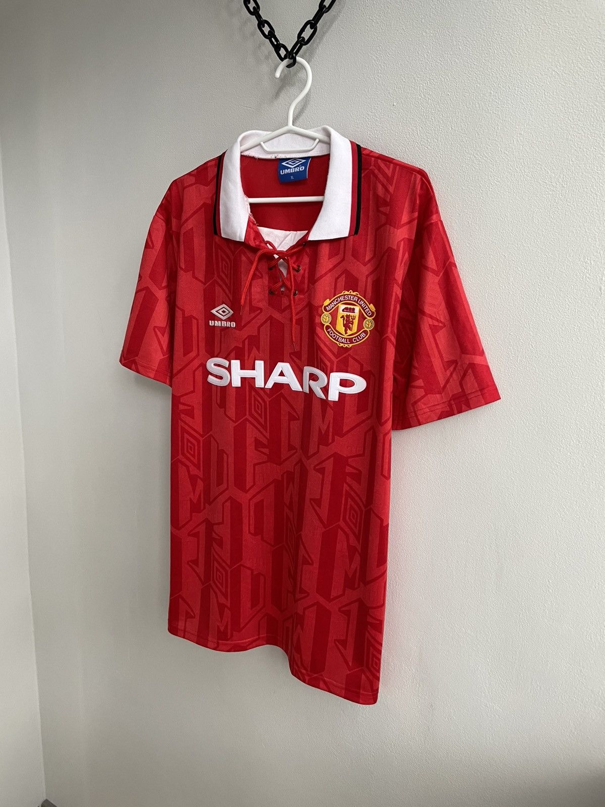 Vintage MANCHESTER UNITED 1992 1993 1994 Reissue Fotbal Shirt Jersey Size US XL / EU 56 / 4 - 2 Thumbnail