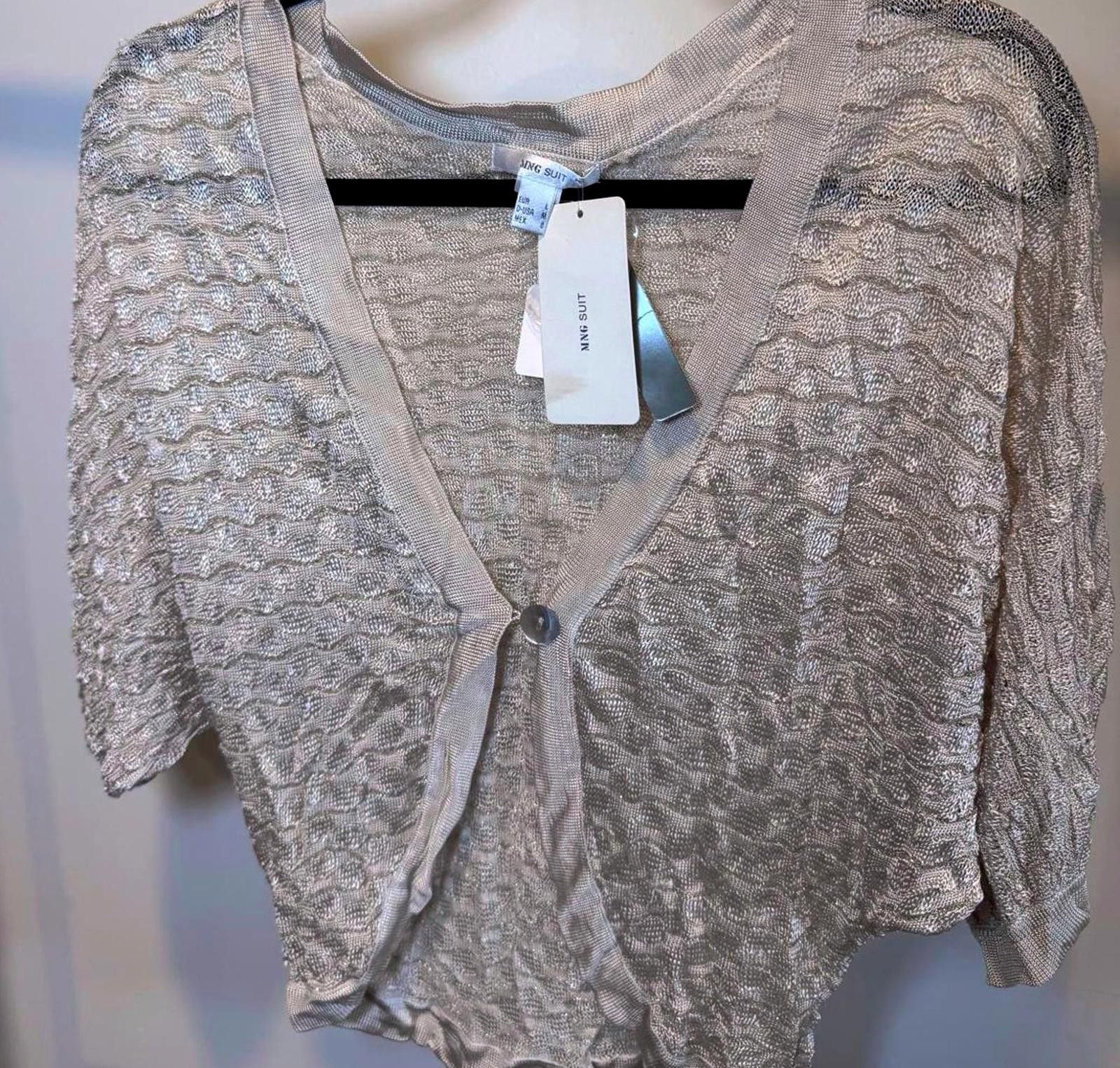 Designer Mango Stylish Knitted Open Cardigan - New with Tags Size L / US 10 / IT 46 - 1 Thumbnail