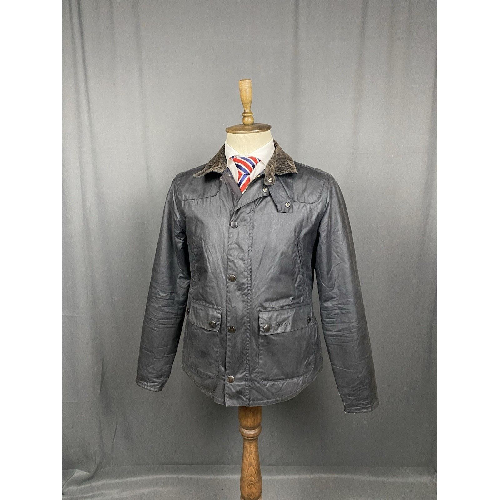 Barbour Barbour Reelin Men's Blue Multipocket Motorcycle Waxed Jacke Size US M / EU 48-50 / 2 - 5 Thumbnail