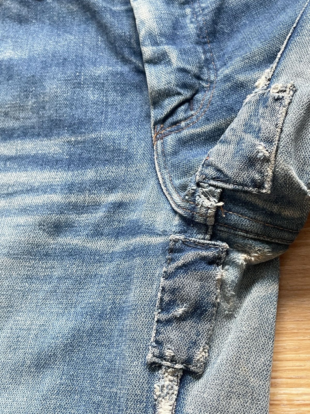 Wrangler Vintage Wrangler 70s Bootcut Talon Faded Distressed size W28 Size US 28 / EU 44 - 10 Thumbnail