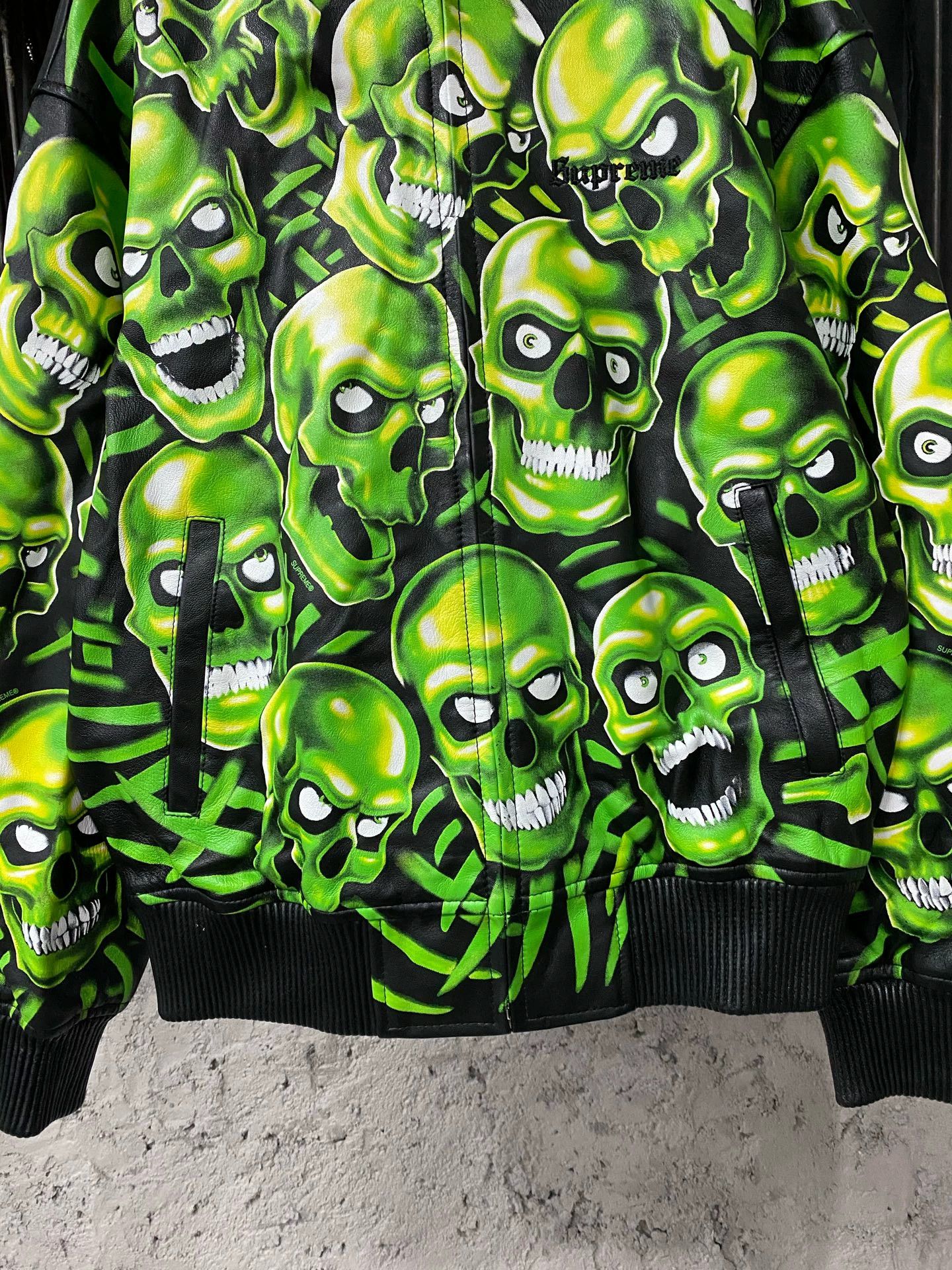 Supreme Supreme Skull Leather Baseball Jkt Size S Unworn Size US S / EU 44-46 / 1 - 4 Thumbnail