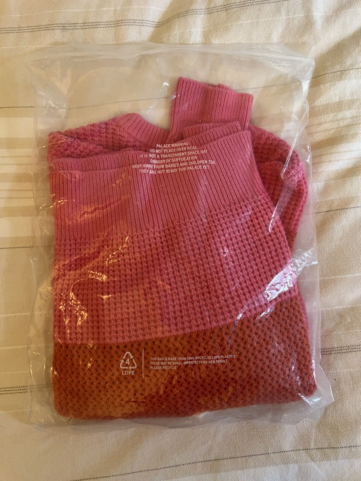 Palace Palace Open Stripe Knit Sweater in Pink / Orange Size Large Size US L / EU 52-54 / 3 - 7 Thumbnail
