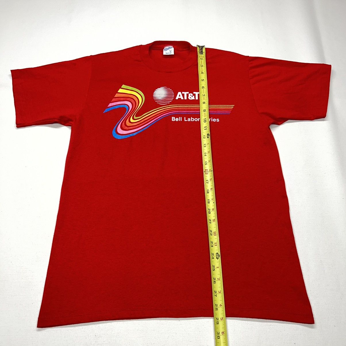 Vintage VTG AT&T Bell Laboratories Tee Shirt Red Single Stitch Size US XL / EU 56 / 4 - 19 Thumbnail