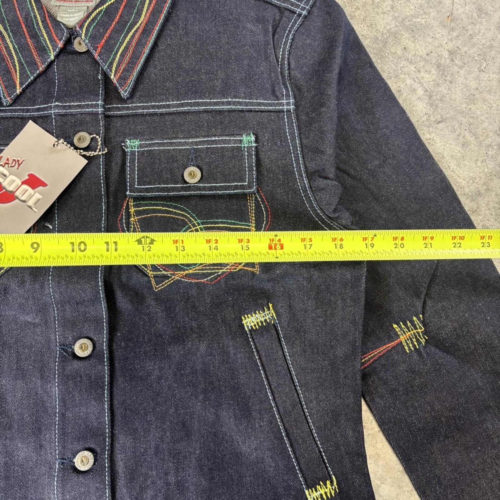 Affliction Y2K LL Cool J Baggy Streetwear Denim Jacket 2000s Size L / US 10 / IT 46 - 7 Thumbnail