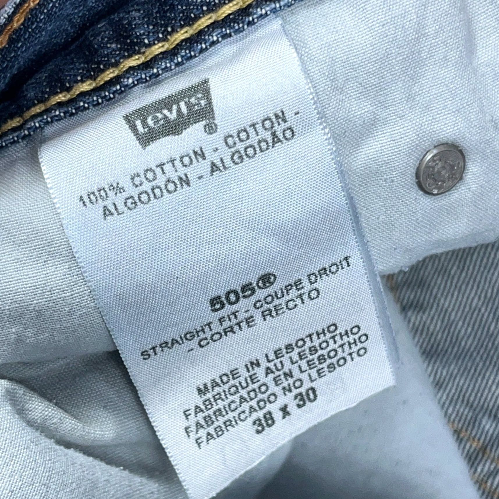 Levi's VINTAGE Levi's 505 Jeans Men 38x30 Straight Regular Blue Denim Cotton 5-Pocket Classic Modern Size US 38 / EU 54 - 5 Thumbnail