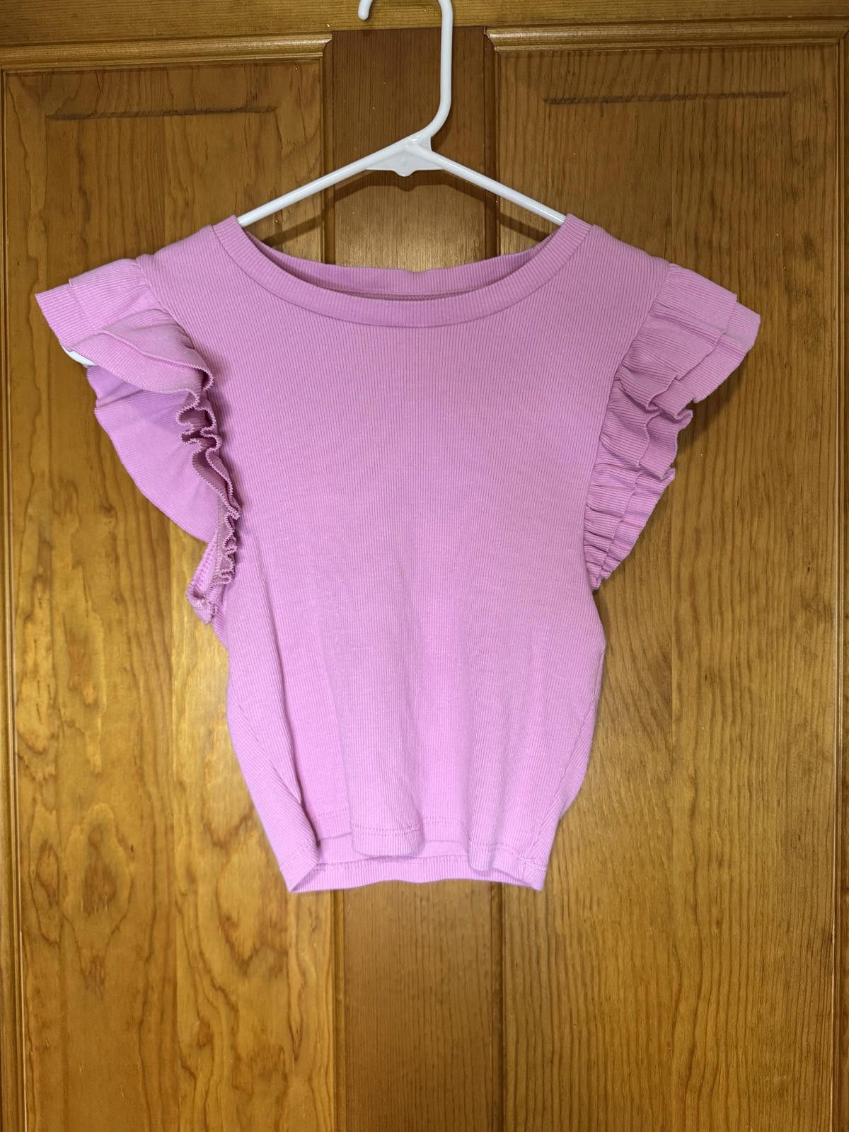 Zara Zara Pink Ruffle Sleeve Women's Top Size Small Size S / US 4 / IT 40 - 1 Thumbnail