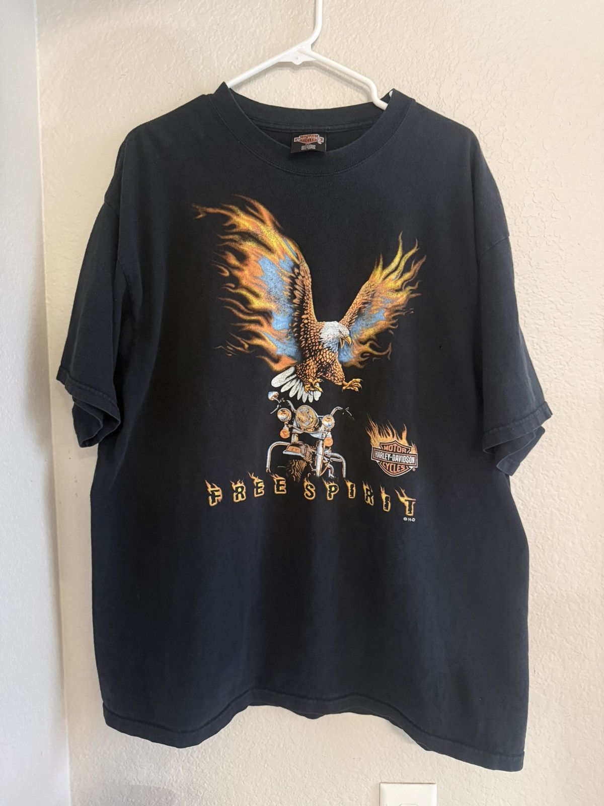 Harley Davidson Vintage Harley Davidson Free Spirit Flame Eagle shirt Size US XXL / EU 58 / 5 - 2 Thumbnail