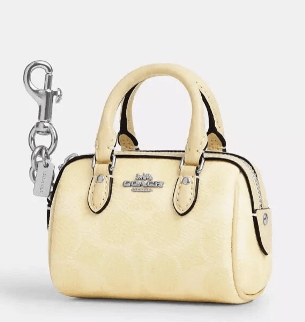 Coach Mini Rowan Bag Charm Signature Canvas CX068 Size ONE SIZE - 1 Thumbnail