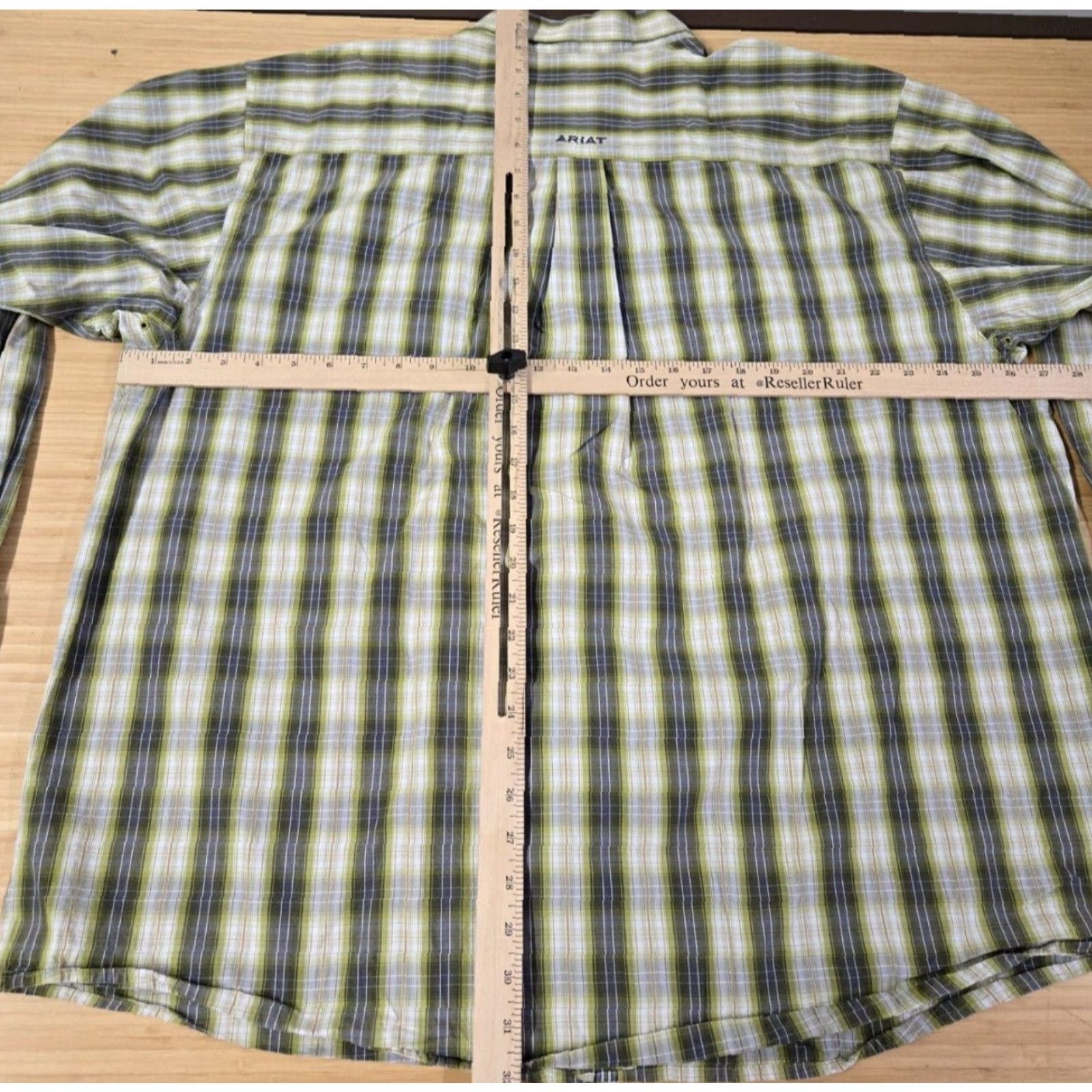 Ariat Ariat Pro Series Shirt Mens XL Purple Blue Plaid Long Sleeve Classic Fit Button-Up Collared Western Casual Workwear Spring Summer Fall Winter Size US XXL / EU 58 / 5 - 5 Thumbnail