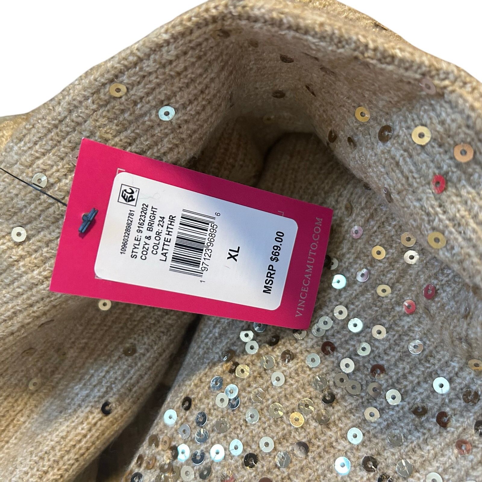 Vince Camuto Vince Camuto Sequin Raglan Pullover Sweater NWT Camel L Size L / US 10 / IT 46 - 15 Thumbnail