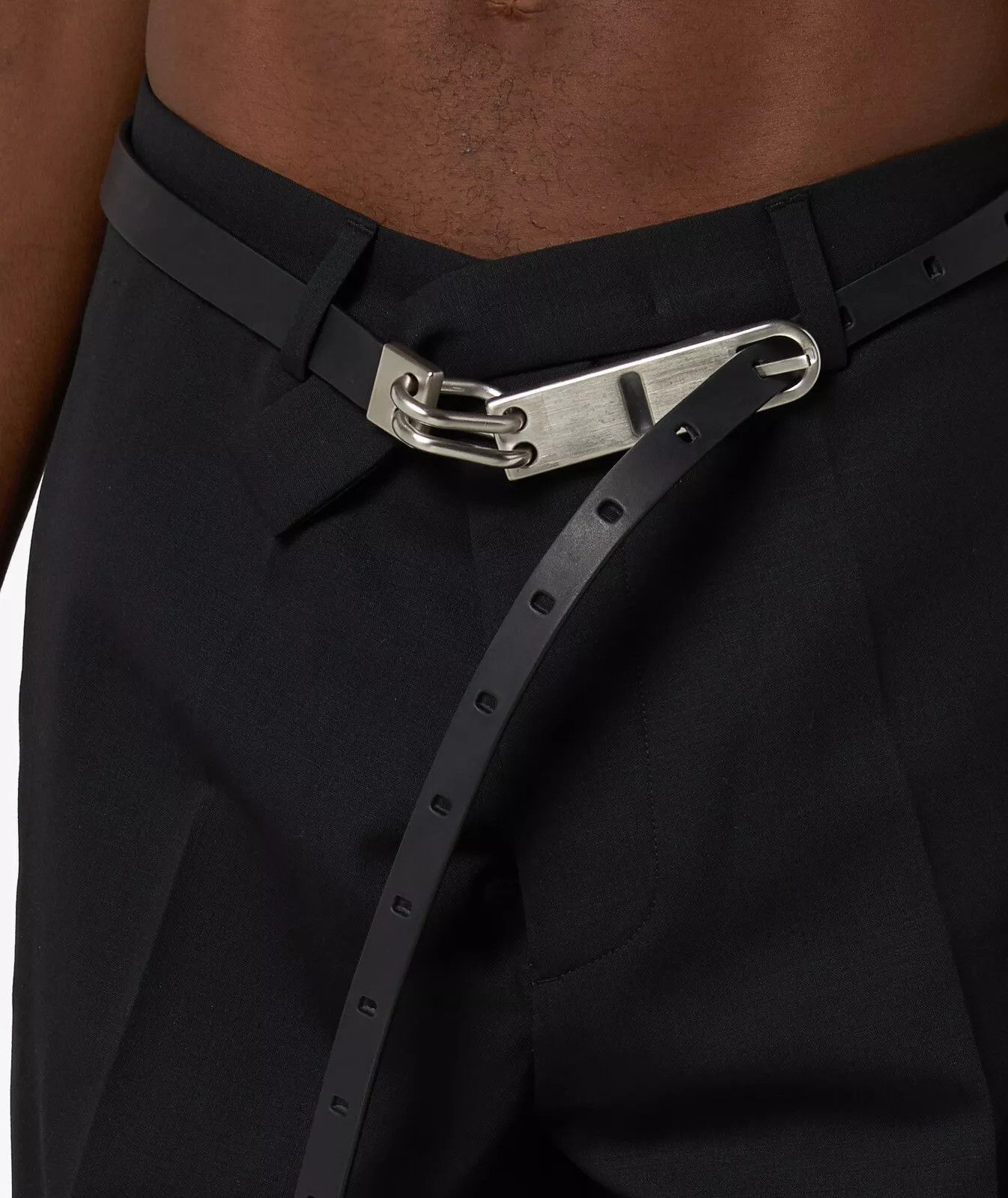 小物 Rick owens Tongue Belt GETHSEMANE 105cm Rick Owens Men's' Tongue Belt in Black | LN-CC®