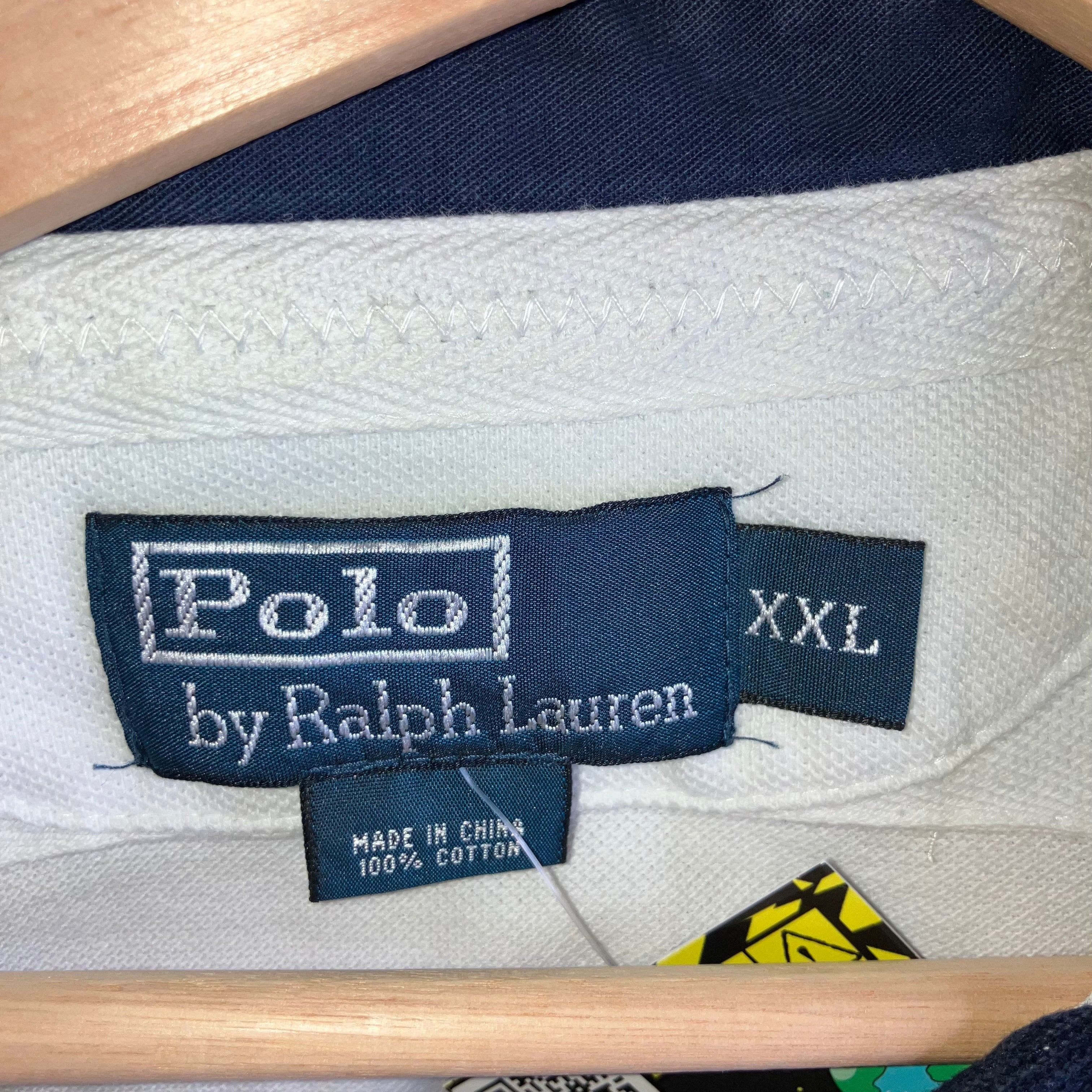 Polo Ralph Lauren × Vintage Polo Ralph Lauren 381 Bleecker Q Pier 18 Flag Logo Polo Size US XXL / EU 58 / 5 - 3 Thumbnail
