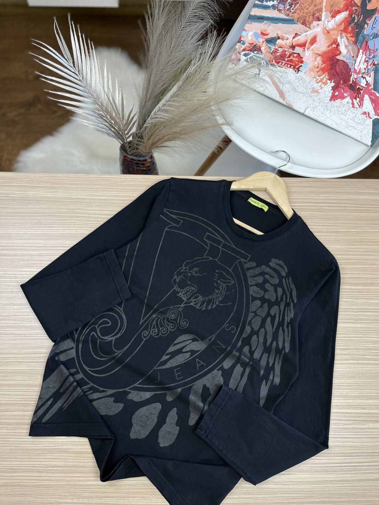 Versace Versace Jeans Logo longsleeve tee Size US L / EU 52-54 / 3 - 1 Thumbnail