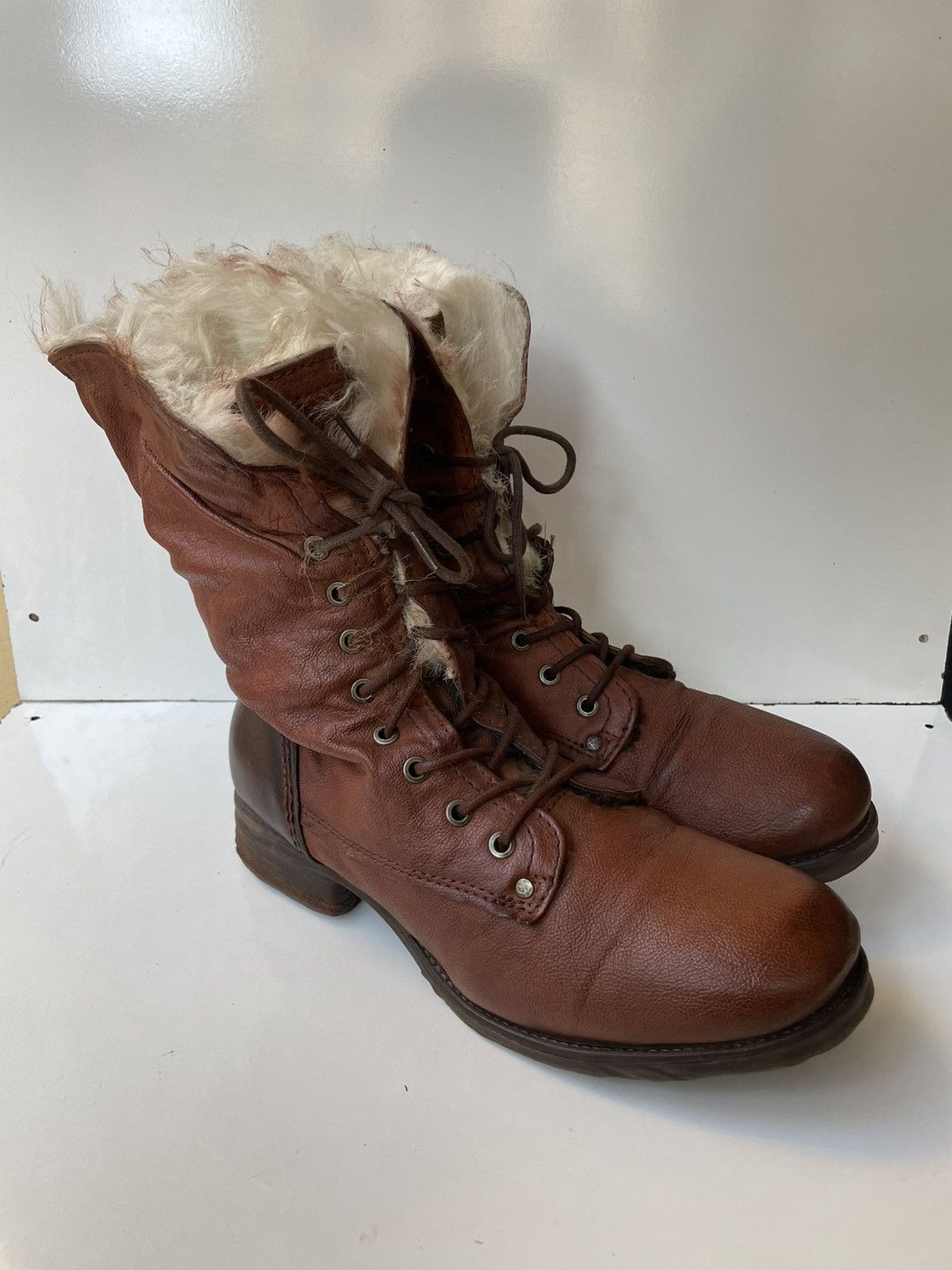 A.S.98 A.S.98 Airstep Fur Leather Brown Boots EUR 41 / USA 9.5-10 Size US 10 / IT 40 - 1 Thumbnail