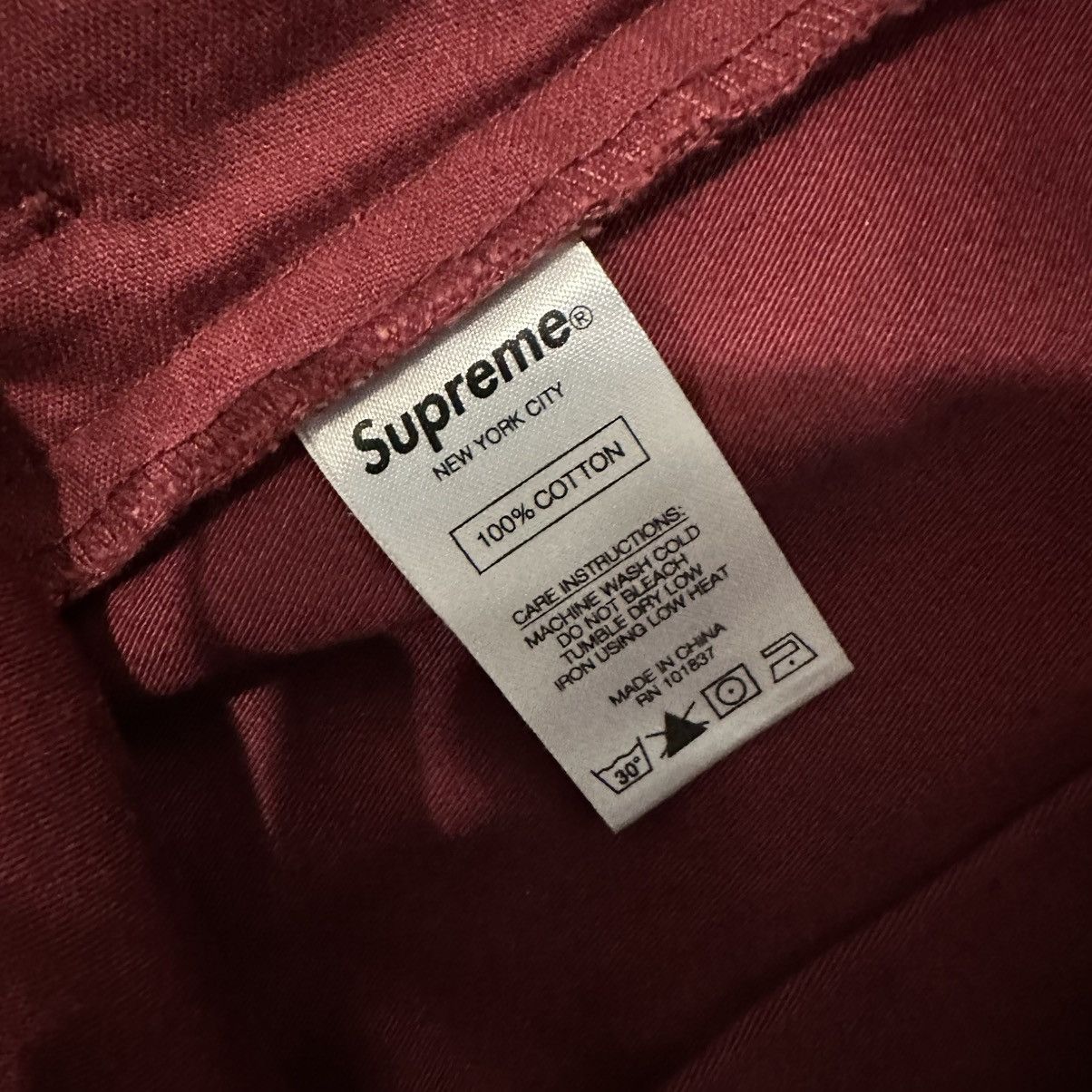 Supreme Burgundy Supreme Double Cargo Pants Size US 34 / EU 50 - 3 Thumbnail