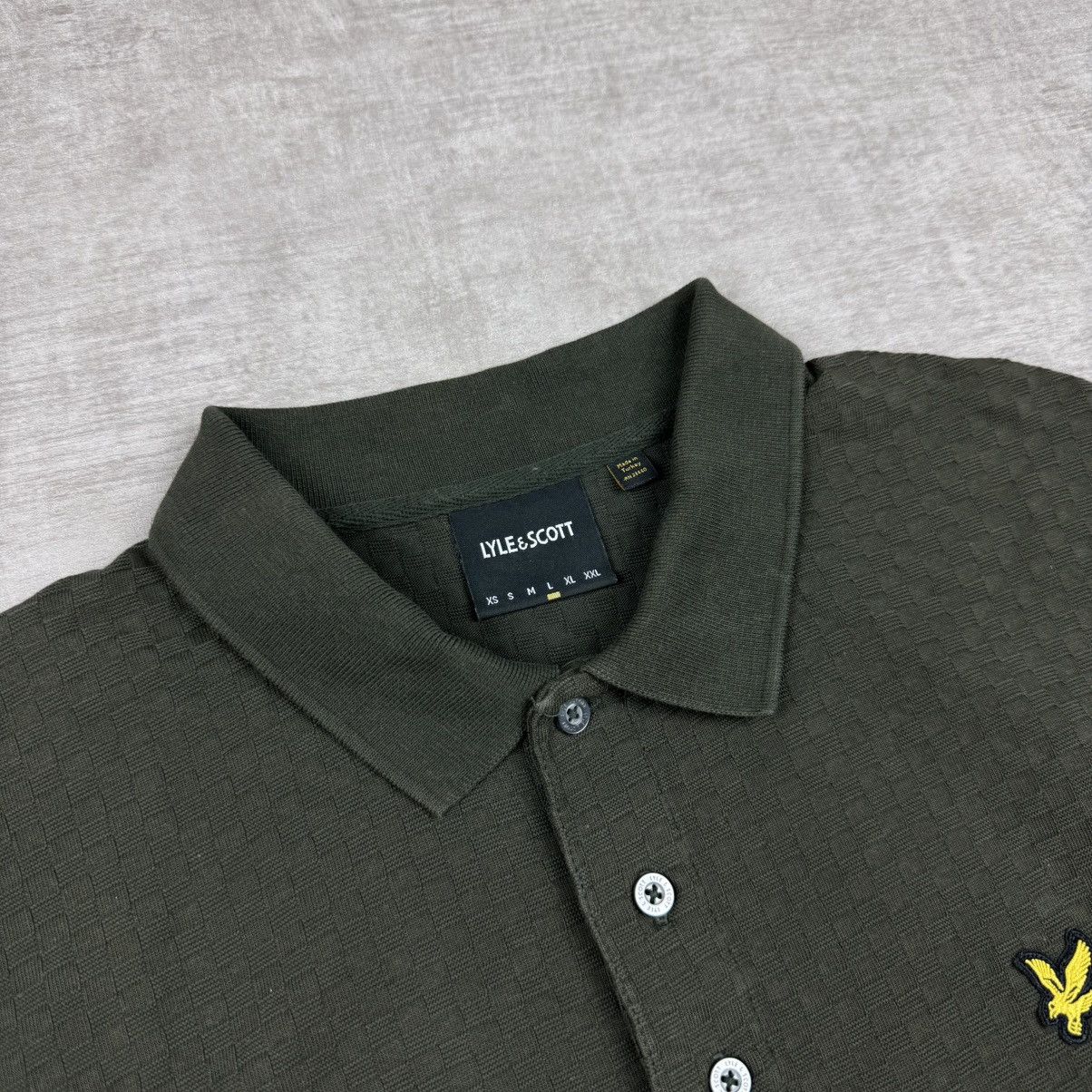 Lyle & Scott Lyle & Scott Dark Green Texture Polo Shirt Size US L / EU 52-54 / 3 - 2 Thumbnail