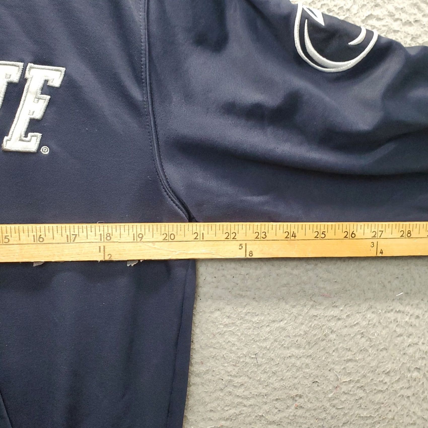 Vintage Stadium Hoodie Mens L Navy Athletics Fleece Lined Kangaroo Pocket Pullover Size US L / EU 52-54 / 3 - 4 Thumbnail