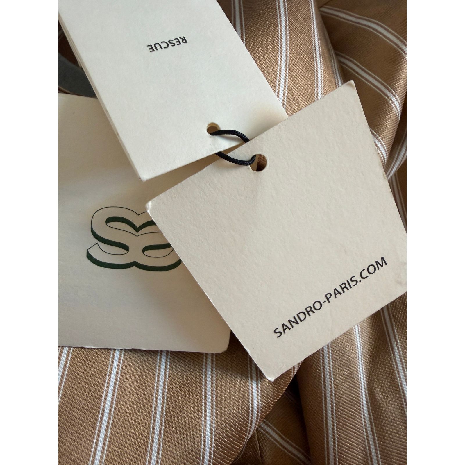 Sandro Sandro NWT Striped Long Sleeve Dress Shirt Size M / US 6-8 / IT 42-44 - 9 Thumbnail