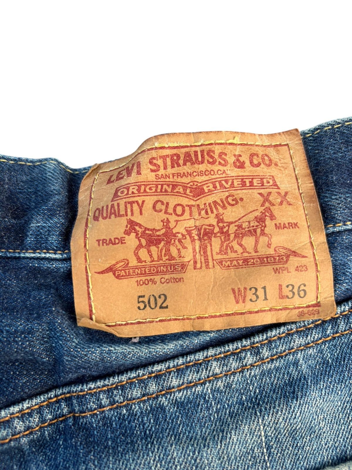 Levi's TRASHER LEVI'S BIG E 502 FADED SELVEDGE DISTRESSED DENIM Size US 30 / EU 46 - 11 Thumbnail