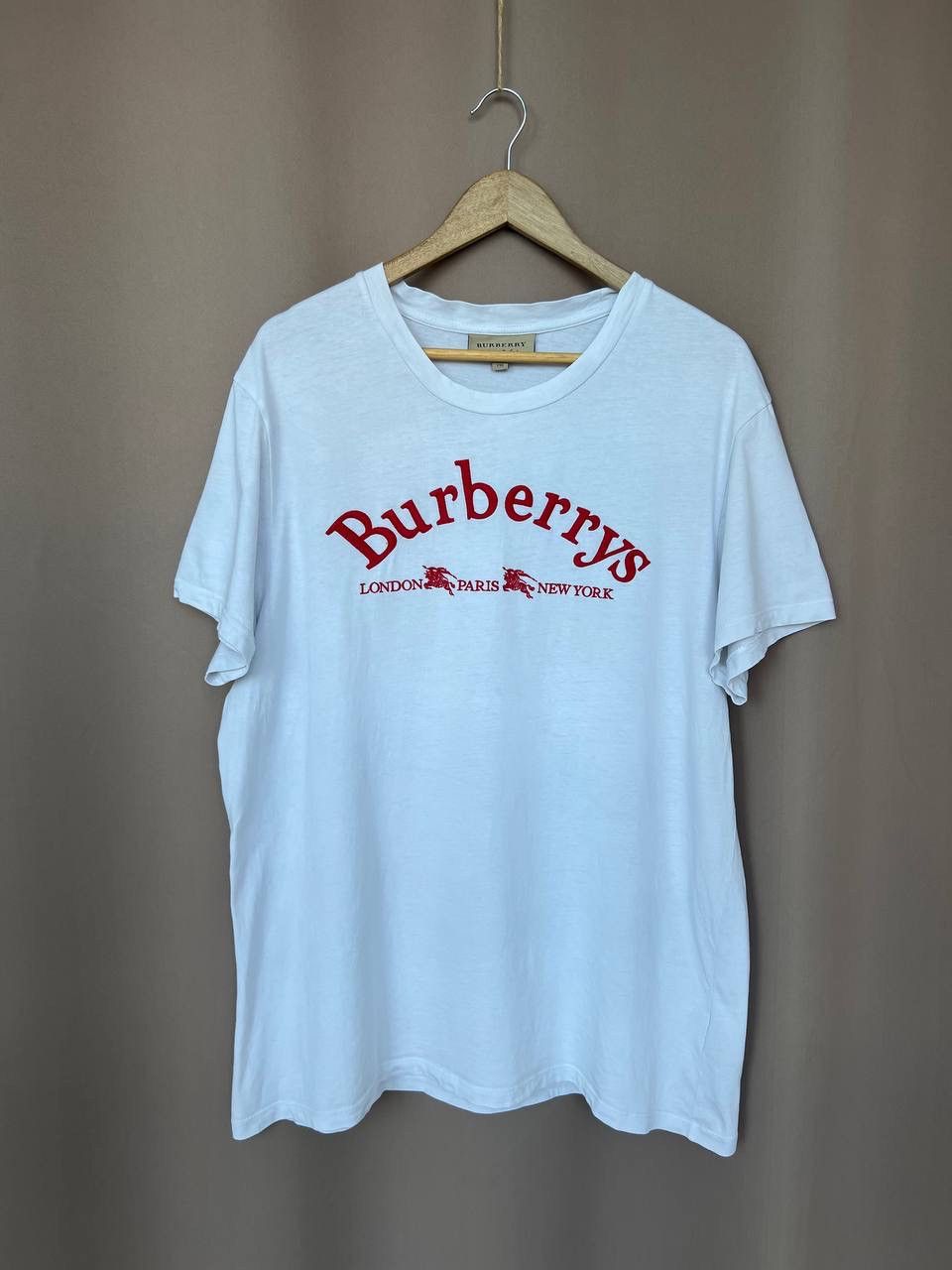 Burberry Embroidered Archive Logo Cotton T-shirt | Grailed
