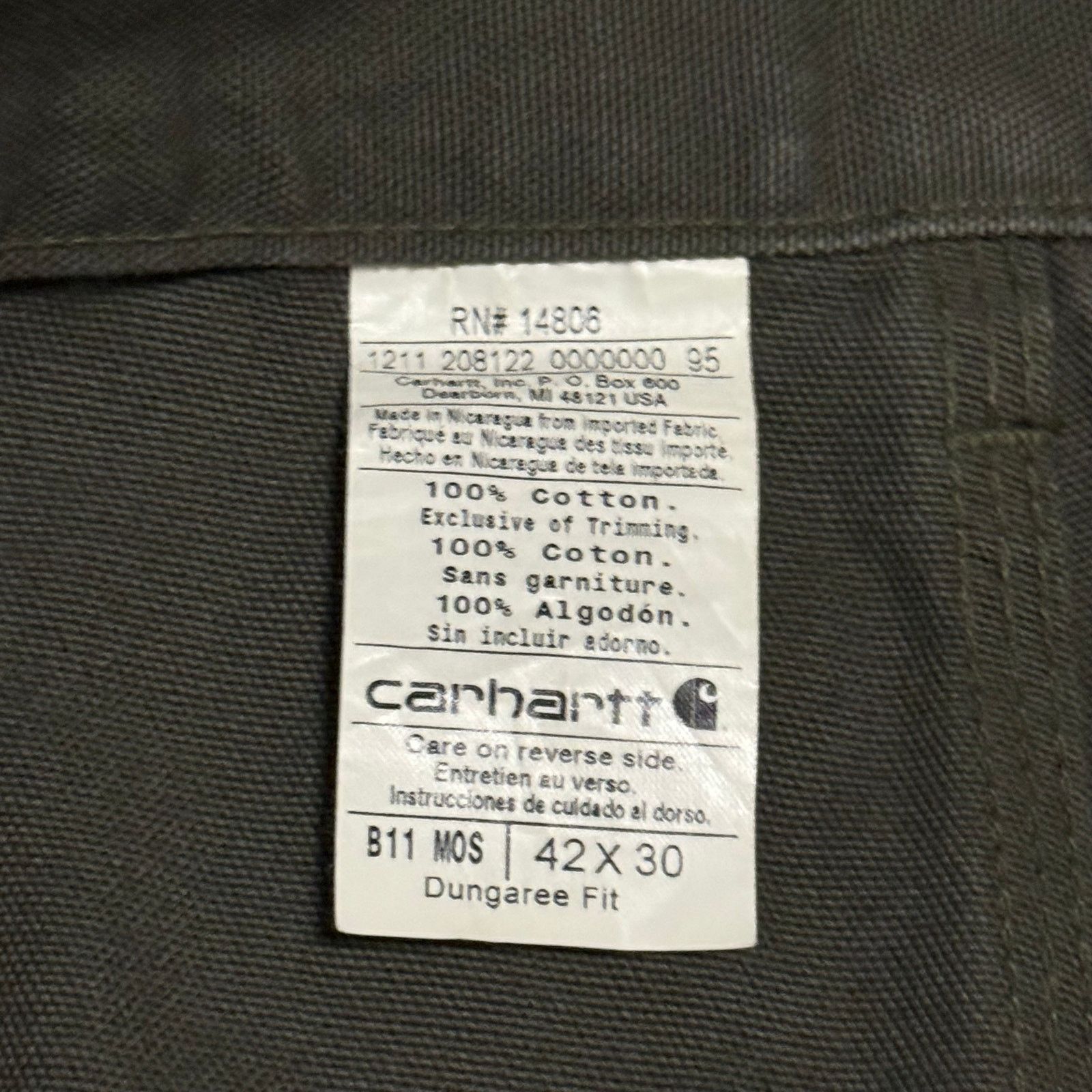 Carhartt Vintage Carhartt B11 MOS Carpenter Pants 42x28 Moss Green Size US 42 / EU 58 - 6 Thumbnail
