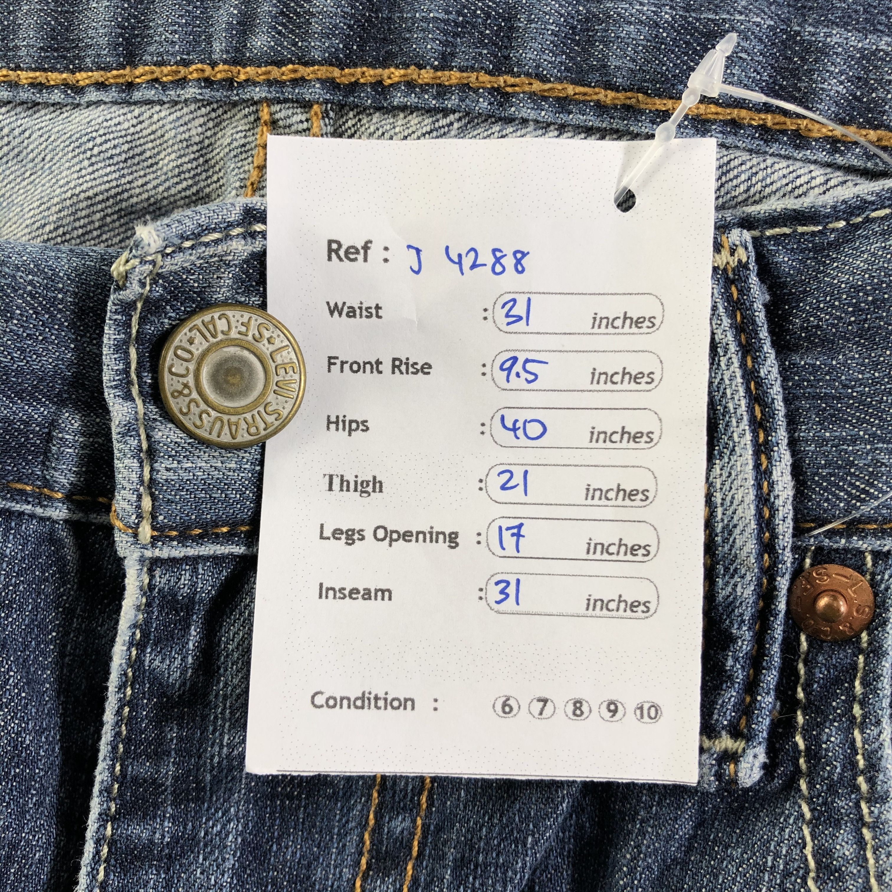 Levi's Vintage Blue Wash Levis 527 Jeans-J4288 Size US 31 - 12 Thumbnail
