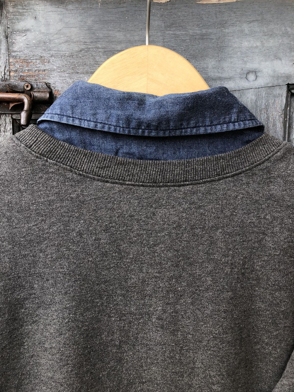 Japanese Brand USALL Double Layer Sweatshirt Denim Lovely Poem You and Me 🩷 Size M / US 6-8 / IT 42-44 - 12 Thumbnail