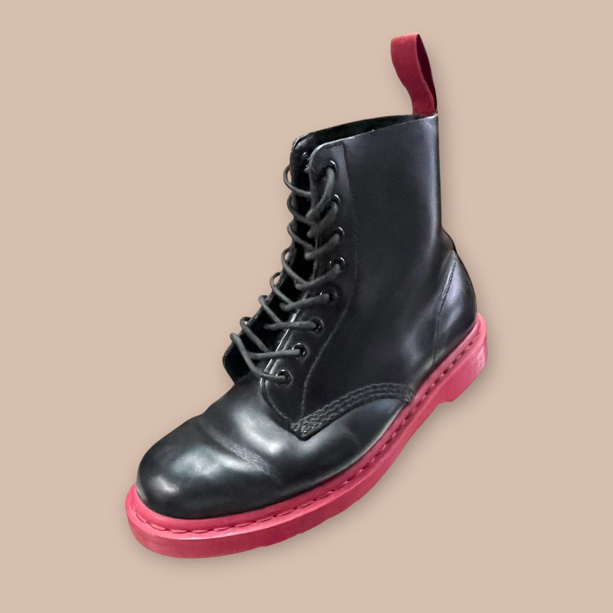Dr. Martens Dr. Martens® 1460 8 eyelets Black and Red Boots Size US 10 / EU 43 - 14 Thumbnail
