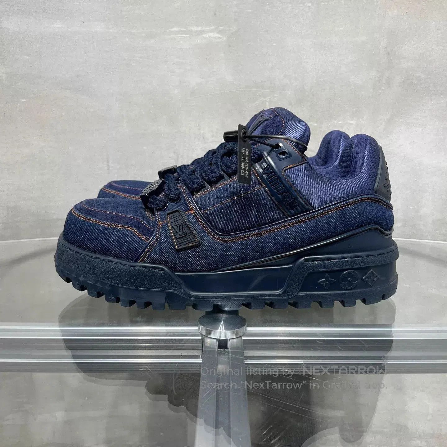 Louis Vuitton Blue High-Top Sneakers Size 8.5. Size US 8.5 / EU 41-42 - 3 Thumbnail