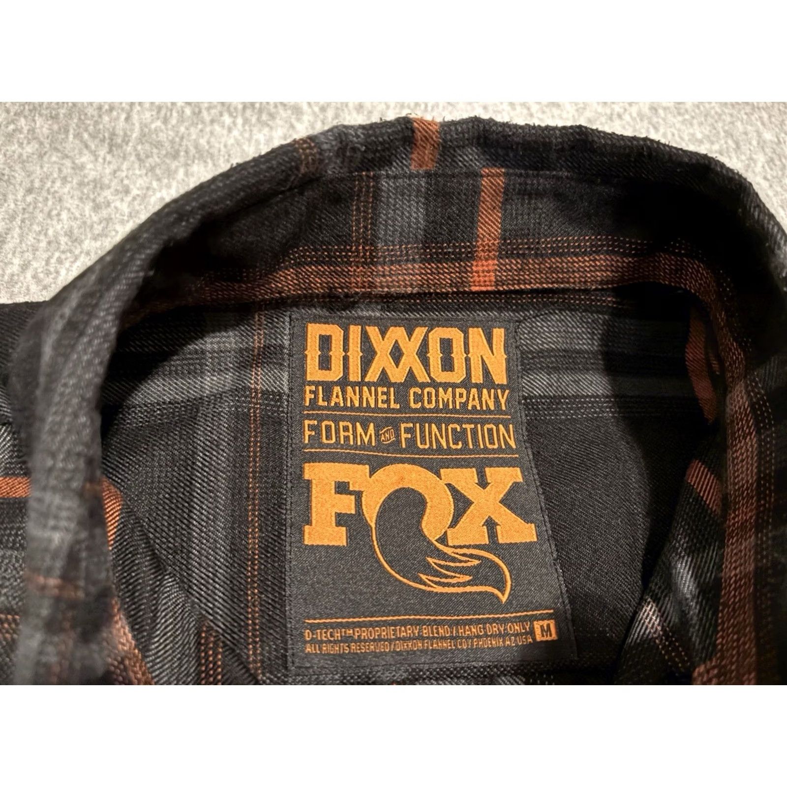 Vintage Dixxon Fox Racing Plaid Flannel Shirt Long Sleeve Snap Mens Medium Black Orange Size US M / EU 48-50 / 2 - 2 Thumbnail