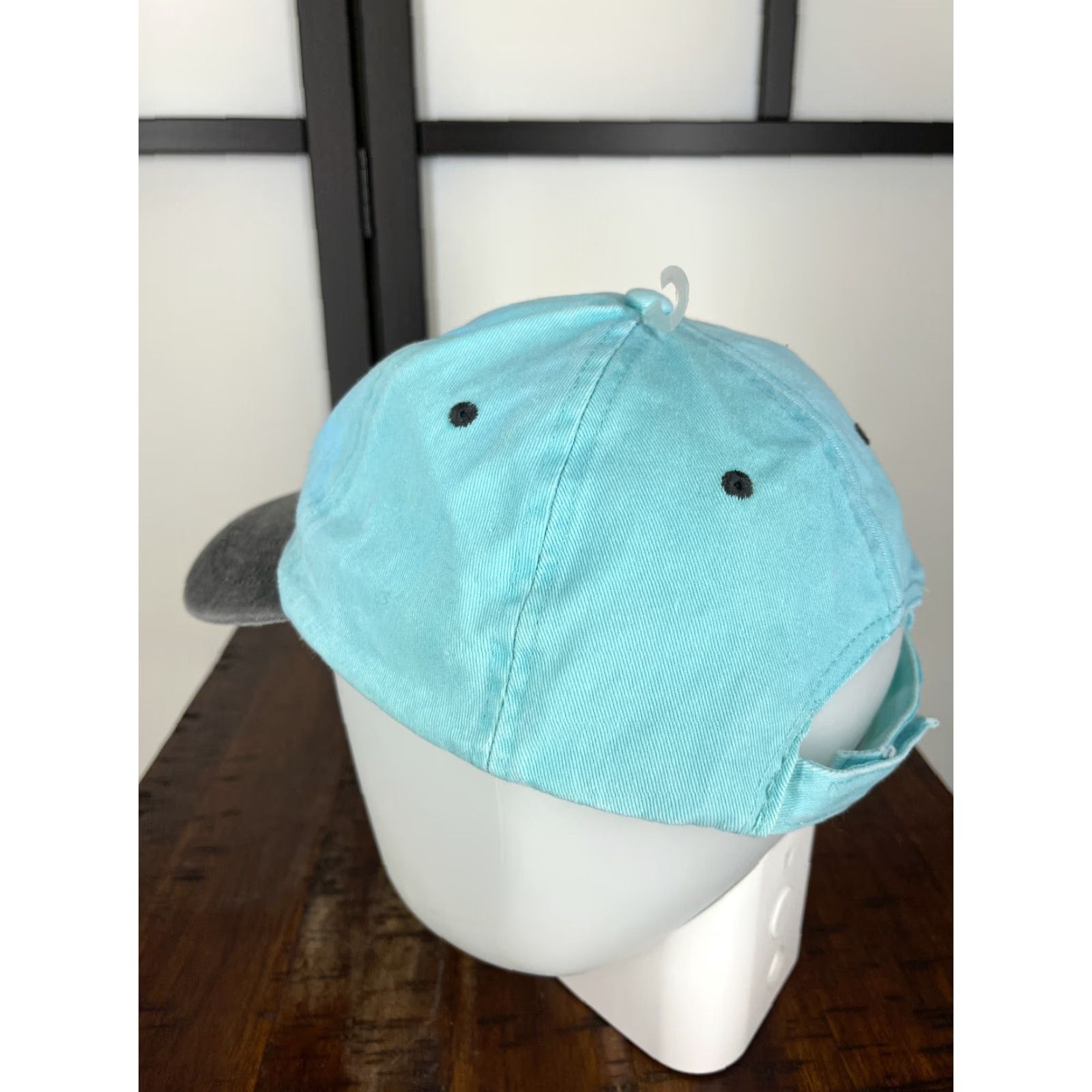 Vintage DKPS Hat Cap Strap Back Adult One Size Blue Embroidered 100% Cotton Unisex Adults Cancún Mexico Size ONE SIZE - 5 Thumbnail
