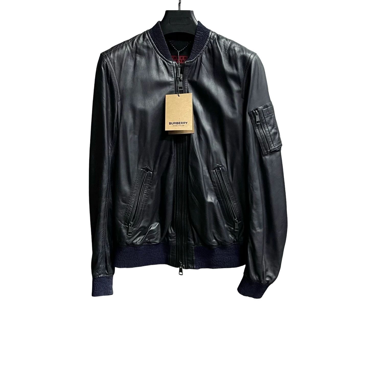 Burberry Burberry Sport Lambskin Leather Bomber Jacket Size M Size US M / EU 48-50 / 2 - 1 Thumbnail