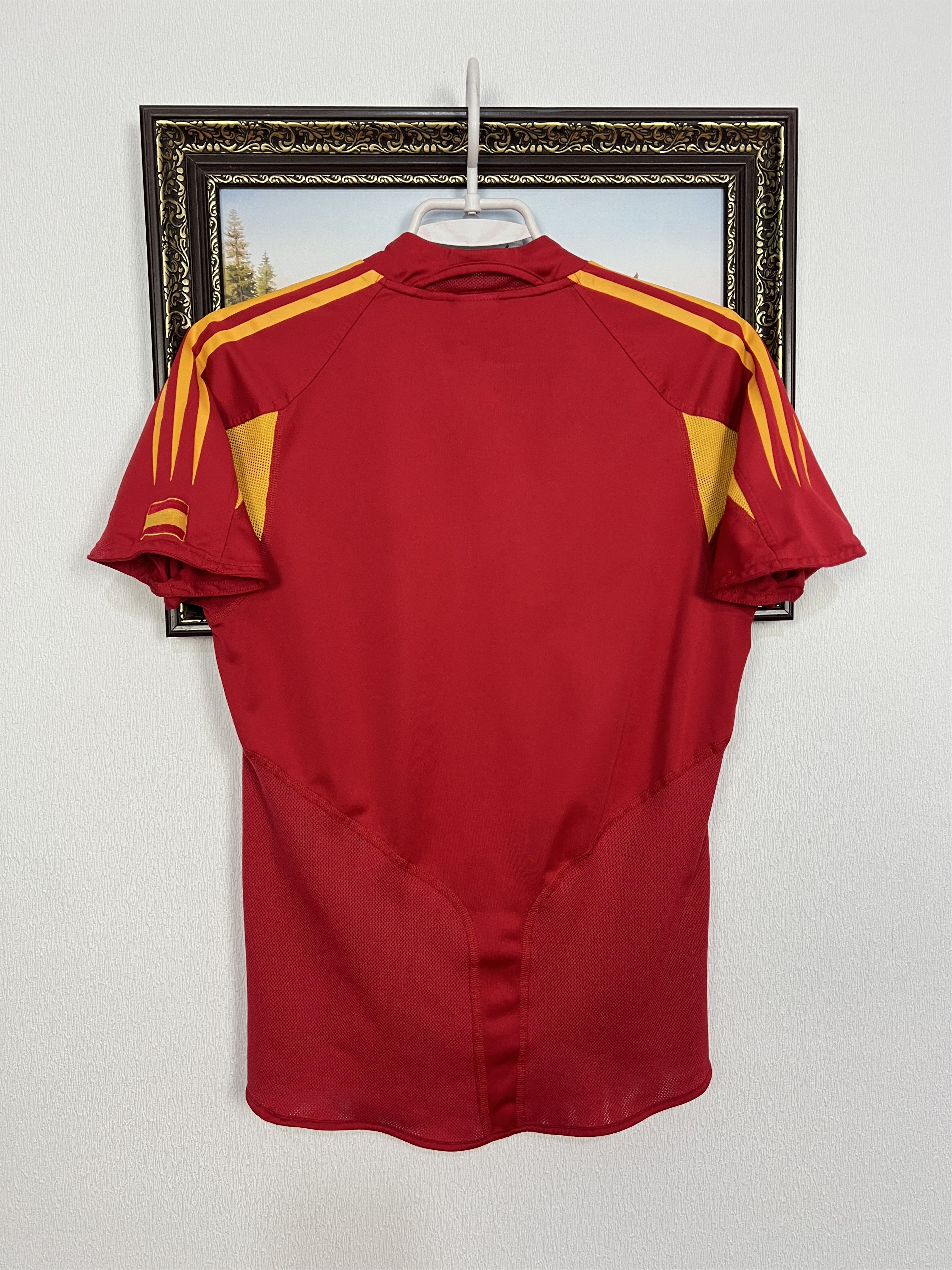 Adidas Spain football shirt 2003 Soccer Jersey Trikot Camiseta Boys Size US L / EU 52-54 / 3 - 8 Thumbnail