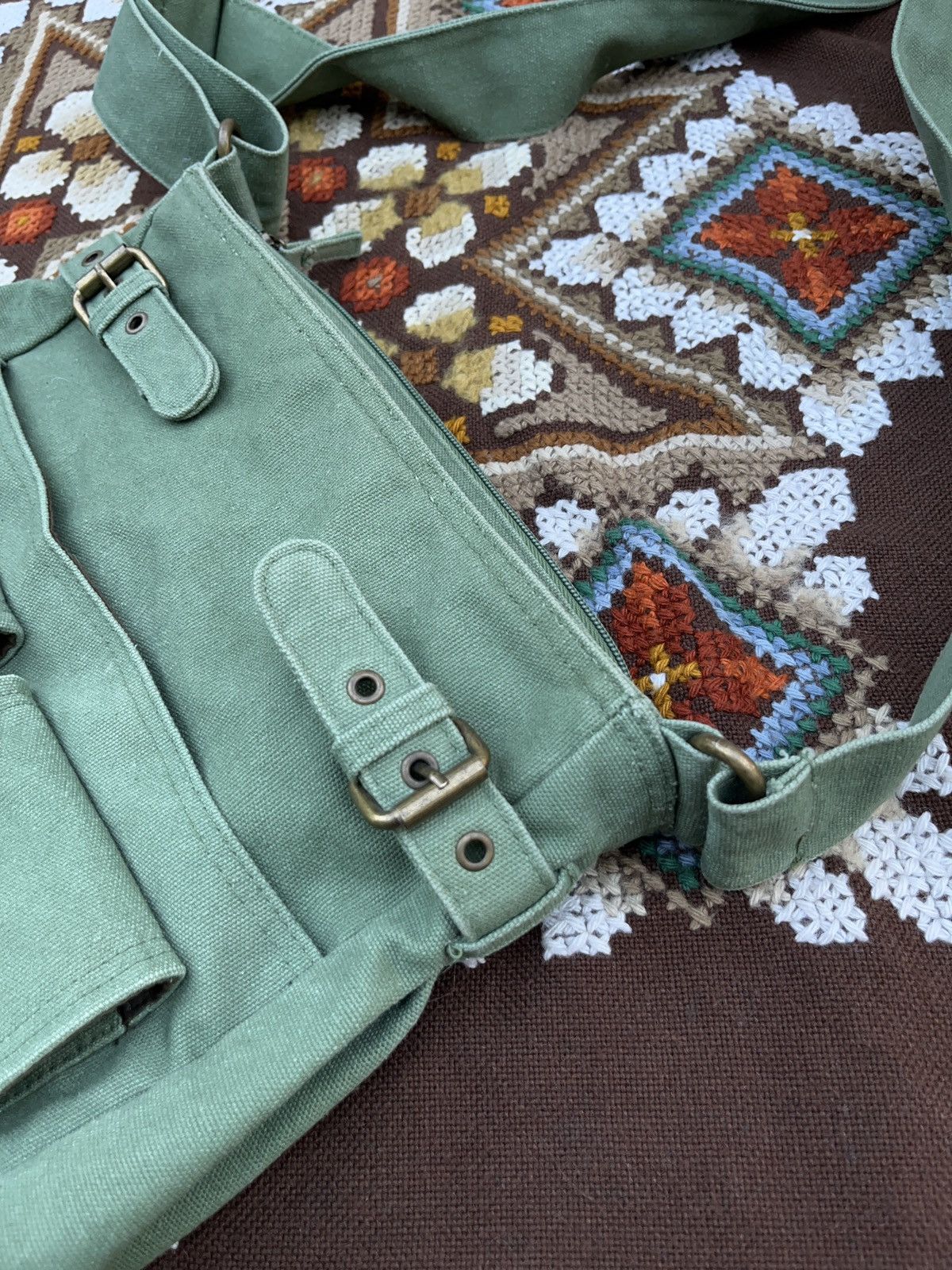 Vintage Vintage Military Bag Multi Pocket Messenger Diesel Style Size ONE SIZE - 6 Thumbnail