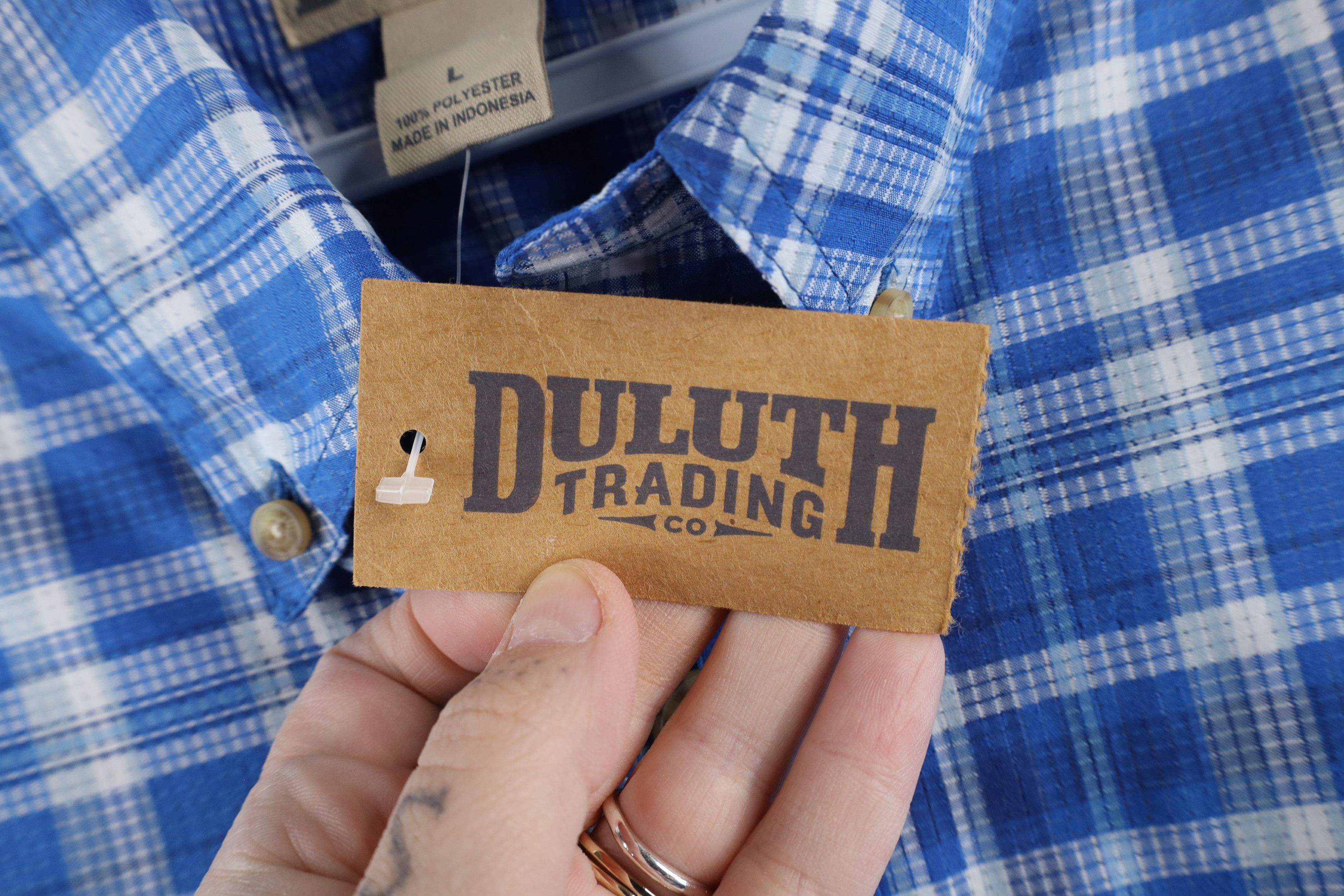 Duluth Trading Company × Vintage New Duluth Trading Co Short Sleeve Button Shirt Plaid Size US L / EU 52-54 / 3 - 5 Thumbnail