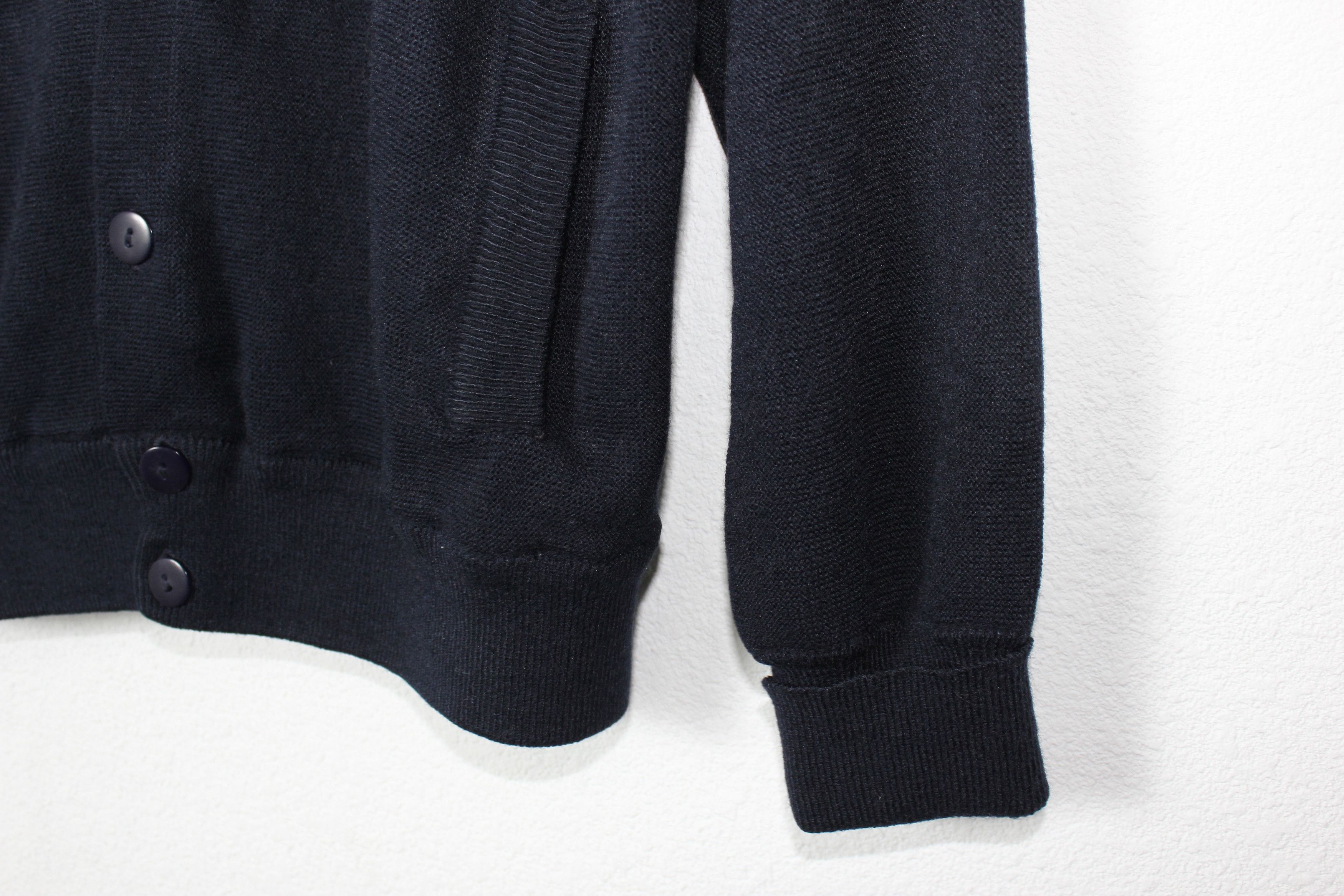 Lacoste × Vintage Vintage Lacoste Croc Acrylic Navy Cardigan Sweater 90s Size US XL / EU 56 / 4 - 3 Thumbnail