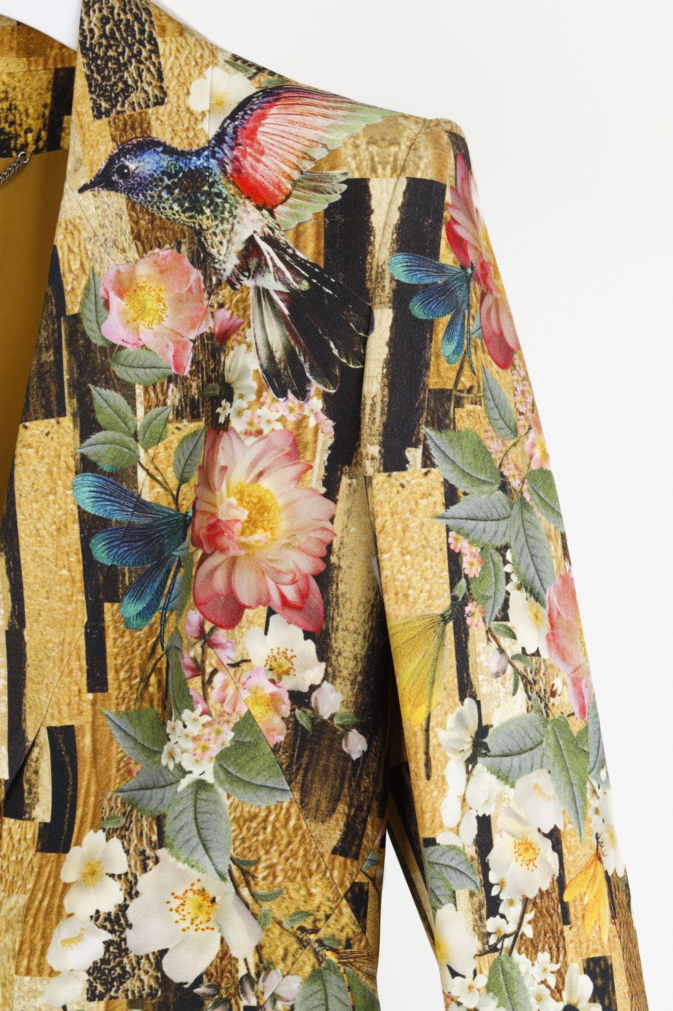 Alexander McQueen Alexander McQueen RARE Golden Yellow Flora and Fauna Blazer Size M / US 6-8 / IT 42-44 - 5 Thumbnail