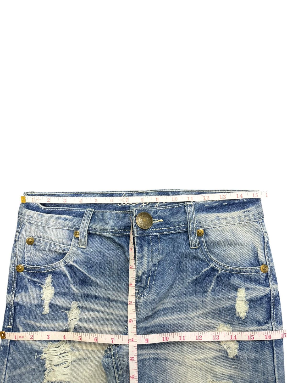 Ksubi Vintage Japanese Brand Bleached Faded Wash Distress Jeans Size 30" / US 8 / IT 44 - 6 Thumbnail