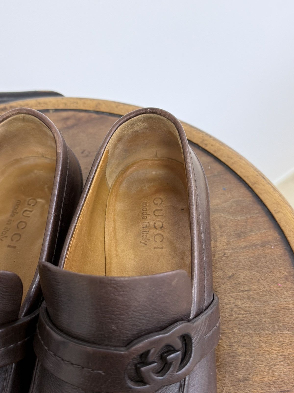 Gucci Gucci Brown Leather Loafer Shoes Size US 8 / EU 41 - 7 Thumbnail