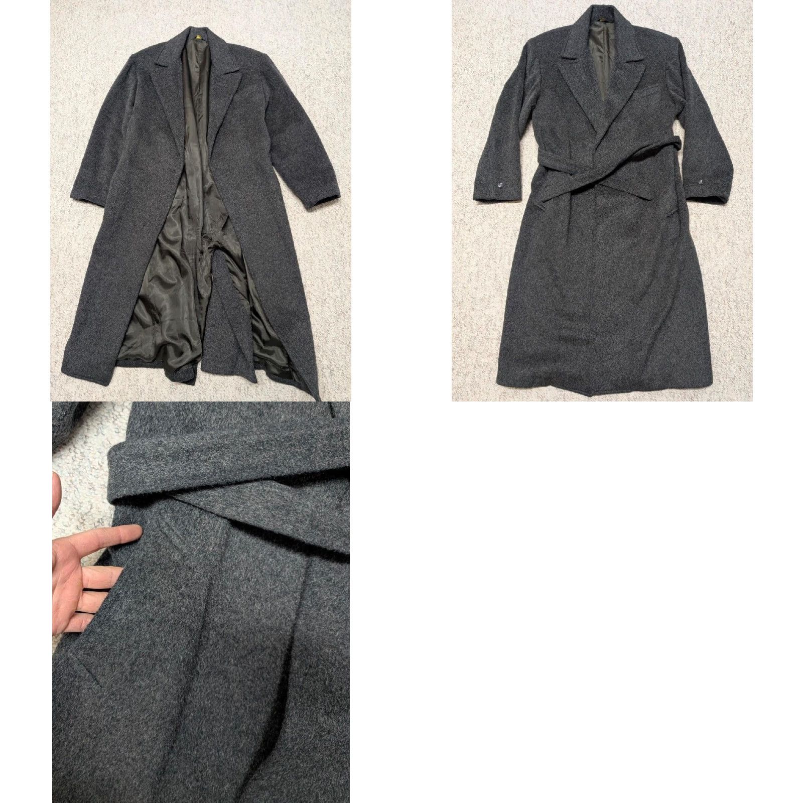 Doublet VINTAGE belted coat - OVERCOAT wool double breasted 38 gray AMERICAN MALE - Coat Mens Wool Mohair shaggy Size US S / EU 44-46 / 1 - 9 Thumbnail