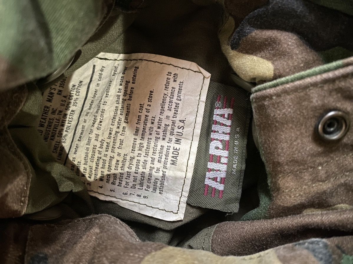 Alpha Industries 1980s-90s ALPHA INDUSTRIES M65 WOODLAND CAMO FIELD JACKET Size US S / EU 44-46 / 1 - 5 Thumbnail