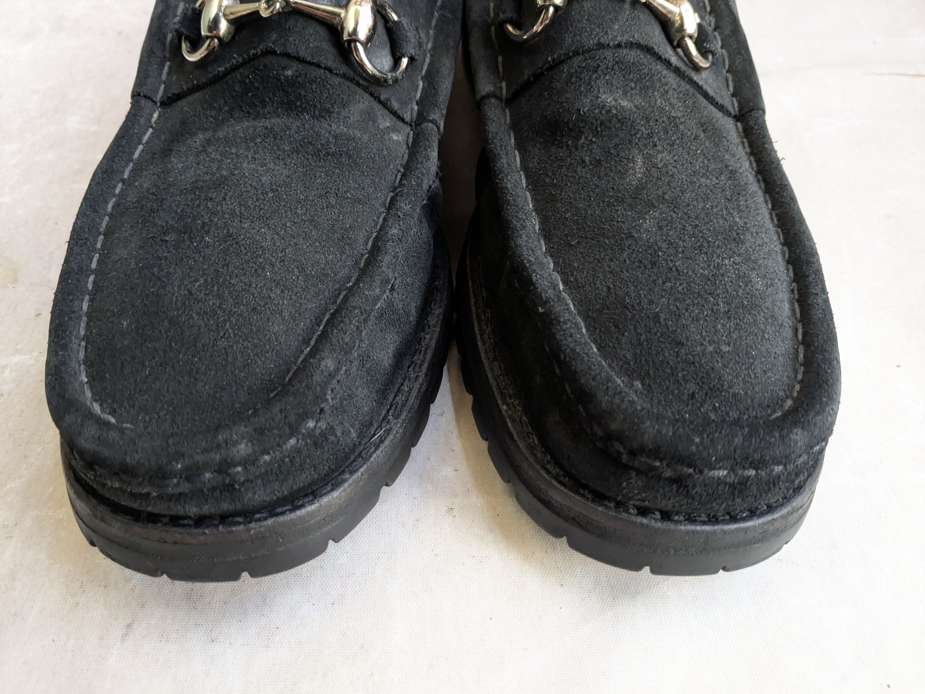 Gucci Gucci Horsebit Loafers Black Suede 10 Leather Rubber Size US 10 / EU 43 - 4 Thumbnail