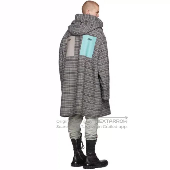 Raf Simons Raf Simons 18FW Black and White Plaid Wool Parka Coat Size US M / EU 48-50 / 2 - 9 Thumbnail