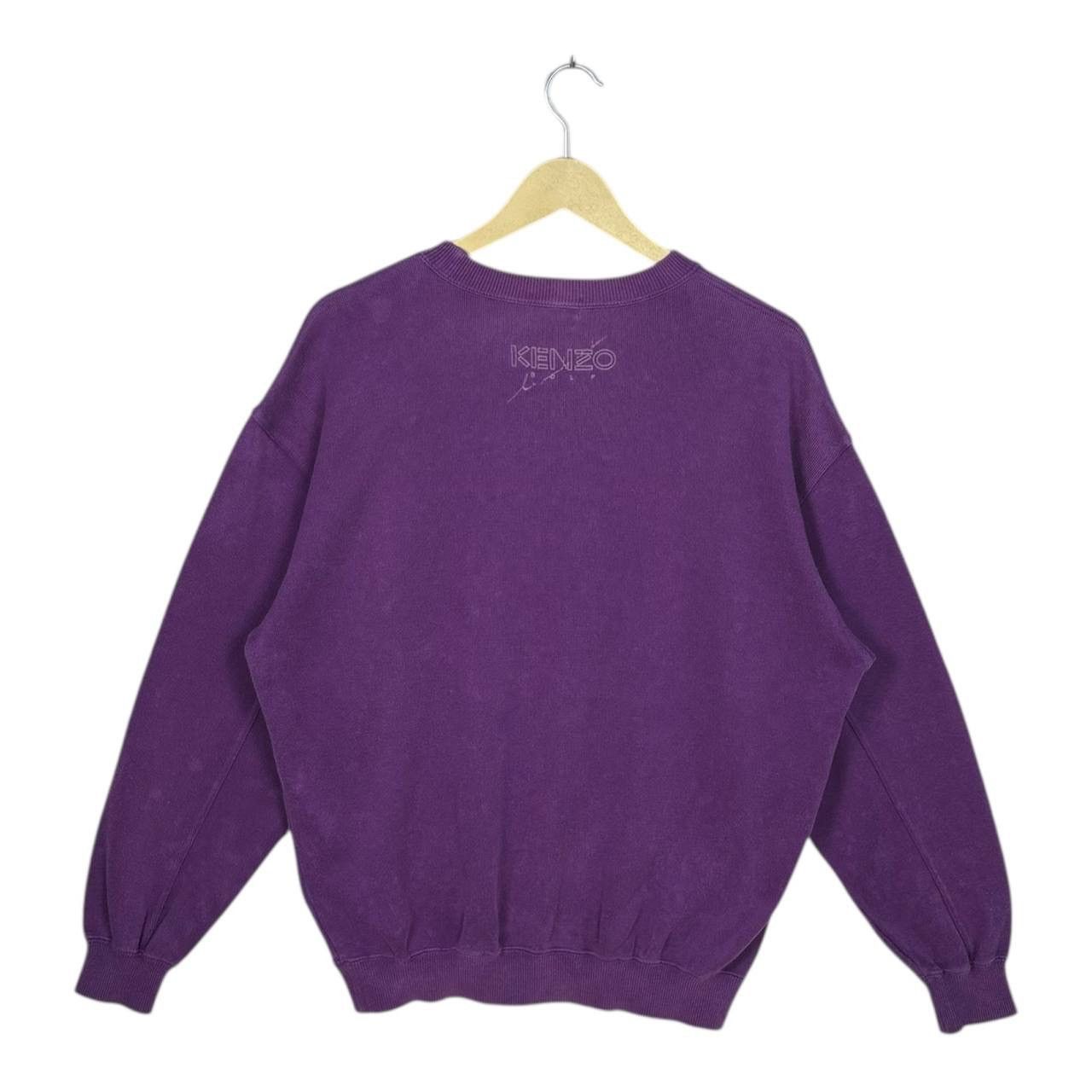 Kenzo Vintage KENZO GOLF Purple Embroidered Big Logo Sweatshirt M Size US M / EU 48-50 / 2 - 2 Thumbnail