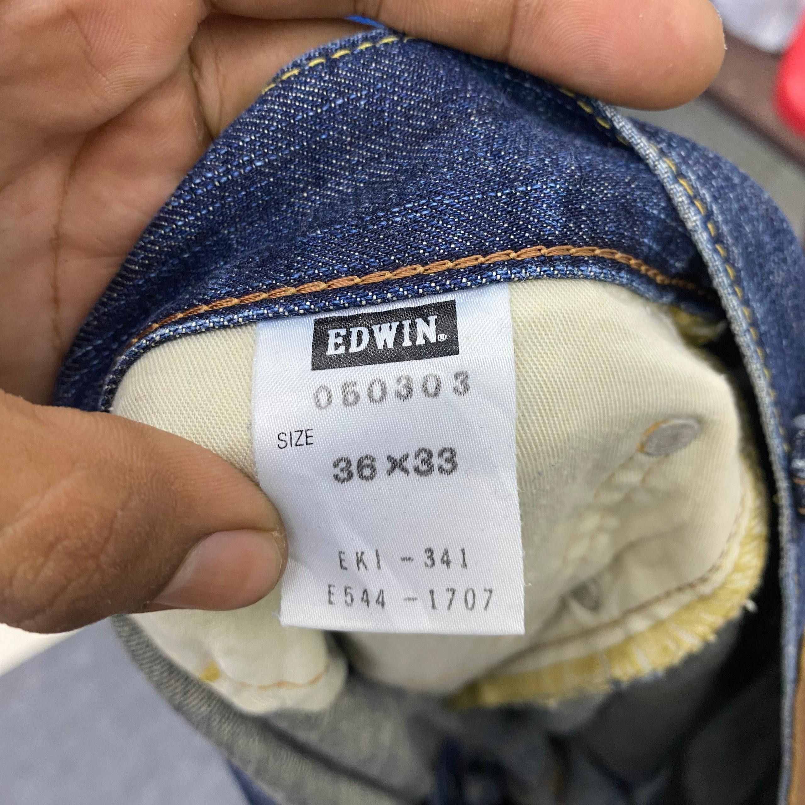 Edwin 💥Best Offer💥Vintage Edwin 503 Distressed Denim Size US 37 - 14 Thumbnail
