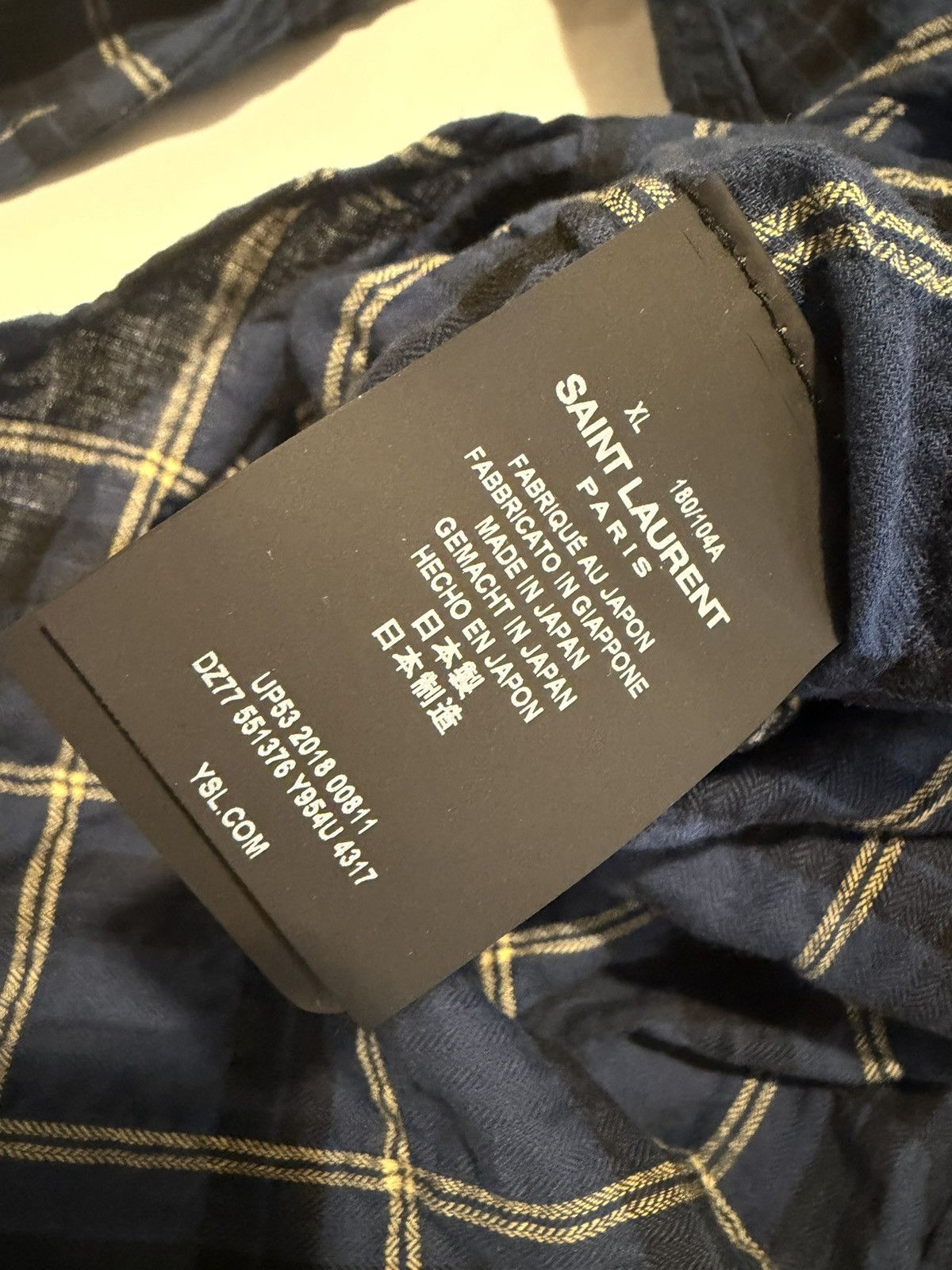Saint Laurent Paris Saint Laurent mens wrinkle western shirt. XL. $890 Size US XL / EU 56 / 4 - 2 Thumbnail