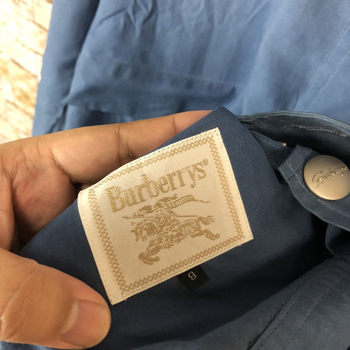 Burberry Burberrys vintage Blue light jacket windbreaker #A283 Size US L / EU 52-54 / 3 - 11 Thumbnail