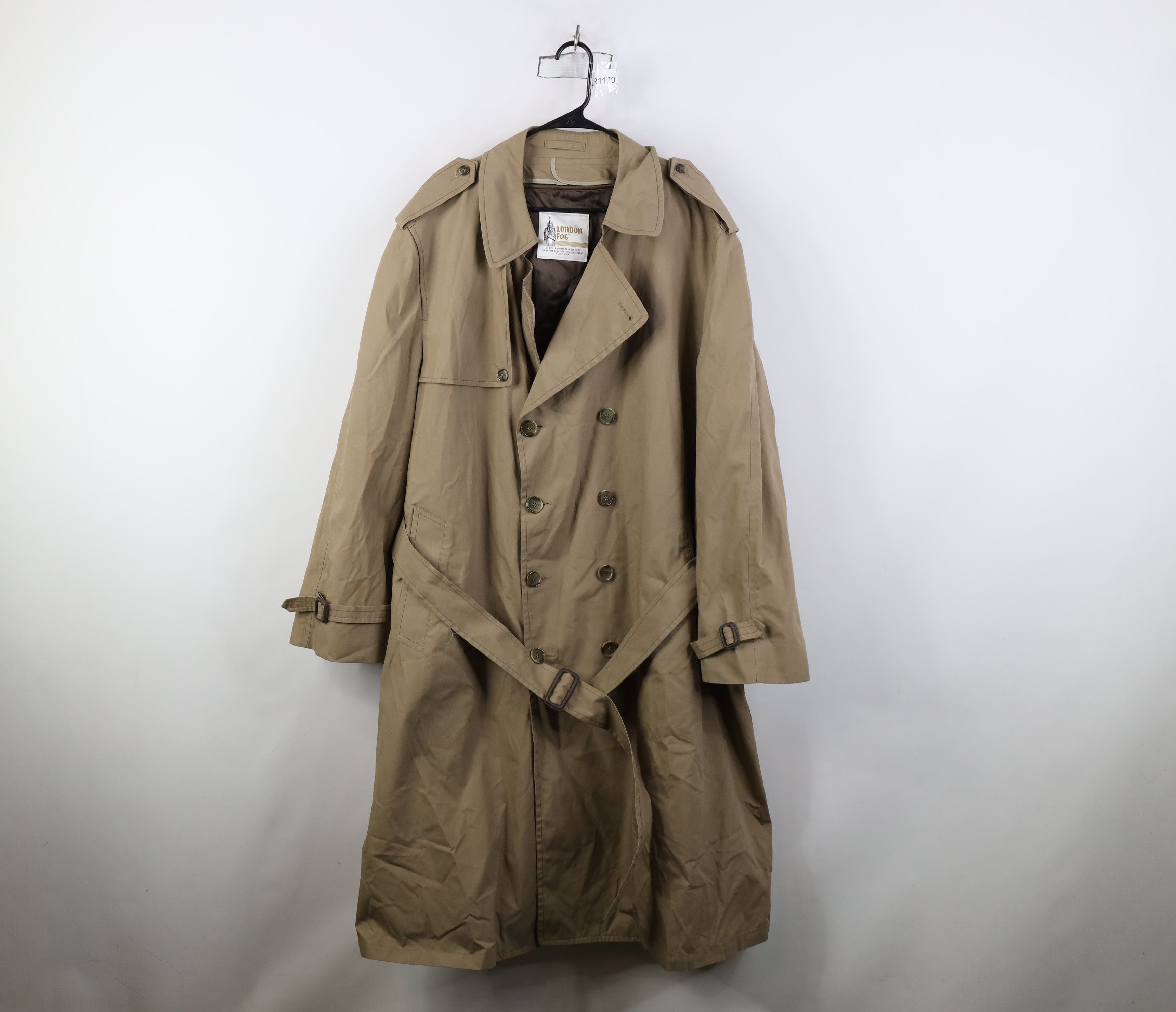 Vintage Vintage 70s Streetwear Trench Coat Rain Jacket Beige USA Size US XXL / EU 58 / 5 - 1 Thumbnail