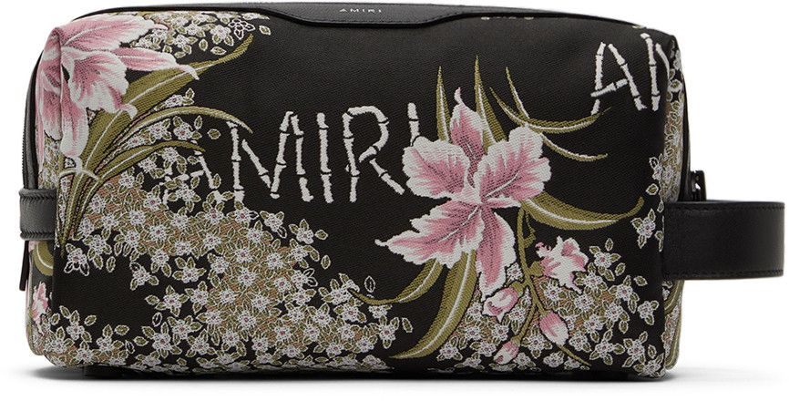Amiri o1gr1nt1024 Size:OS / Hibiscus Jacquard Beauty Case in Black Size ONE SIZE - 2 Thumbnail